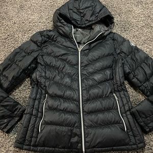 MK Michael Kors Black Zip Up Puffer Coat Woman’s Size Large